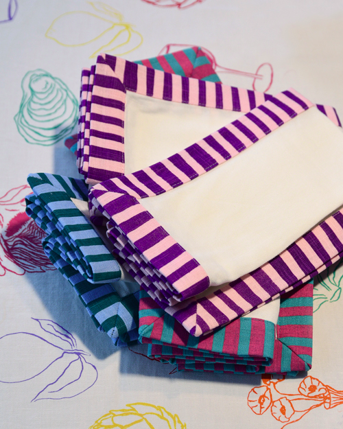 Serviette, 2er MARÉE hellblau & grün Bild 2