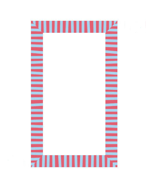 Tischdecke RAYURES AU DÎNER weiß, hellblau & rosa Bild 2