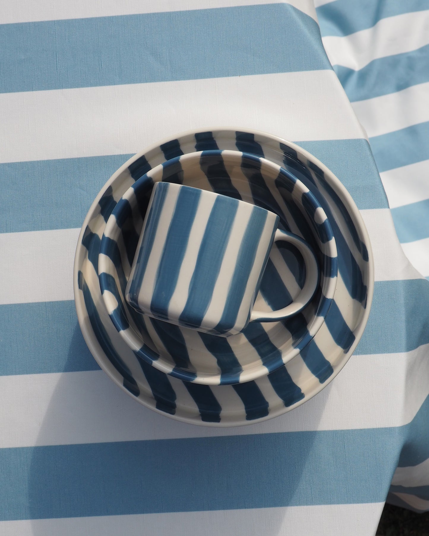 Schale STRIPES morning azzurro Bild 3