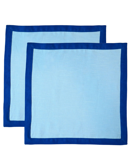 Serviette, 2er BINIOU hellblau & azur Bild 2