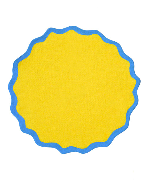 Tischset VAGUE gelb & hellblau Bild 2