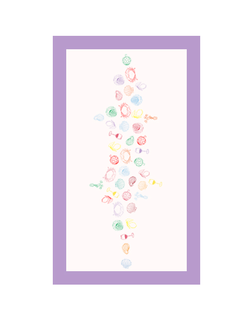 Tischdecke L'HUÎTRE ET SES AMIS weiß & multicolour Bild 2