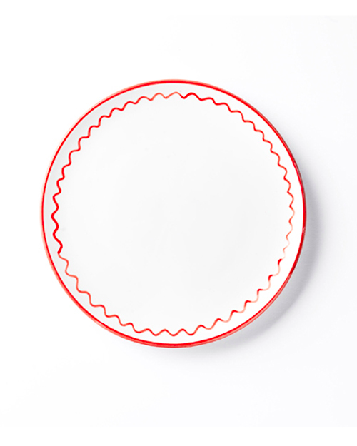 Teller DINNER ZIGZAG rot Bild 2