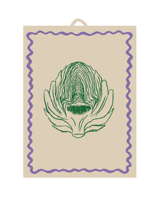 Geschirrtuch L'ARTICHAUT beige & dunkelgrün Bild 2