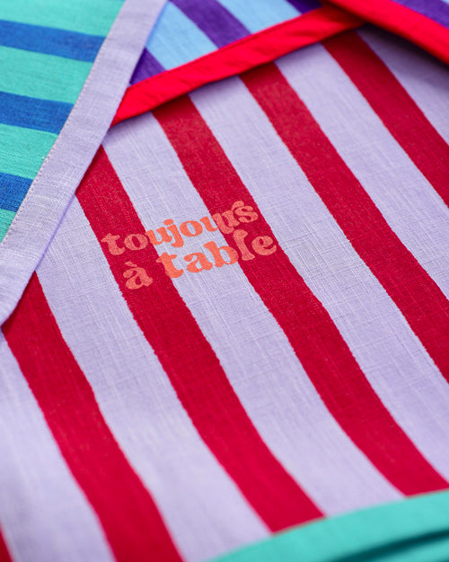 Tischset MARINIÈRE flieder & rot Bild 3