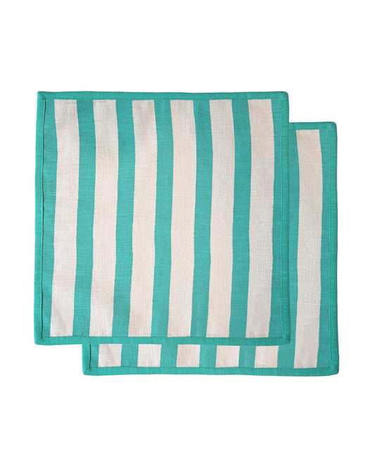 Serviette, 2er MARINIÈTTE sand & türkis Bild 2