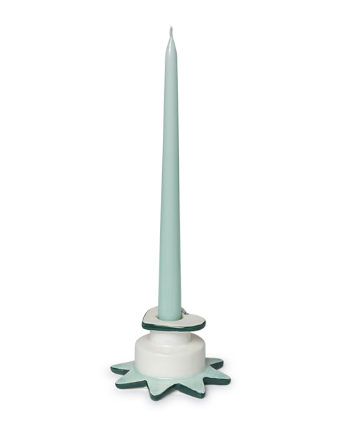 Kerzenständer STAR & HEART grün-hellblau Bild 2