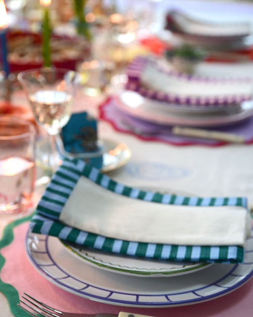 Serviette, 2er MARÉE türkis & rosa Bild 3