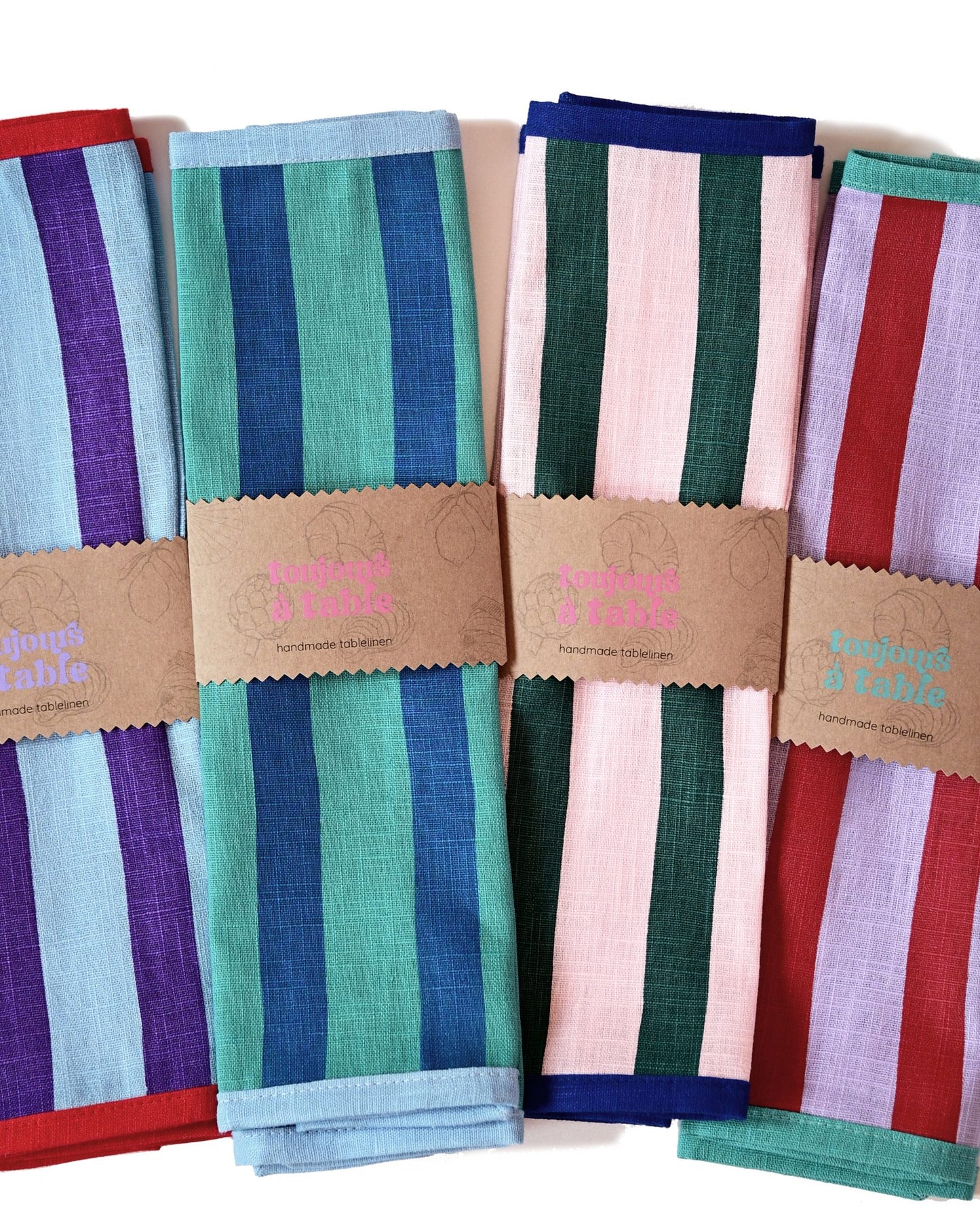 Serviette, 2er MARINIÈTTE türkis & blau Bild 3