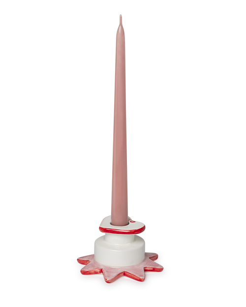 Kerzenständer STAR & HEART rosa-rot Bild 2