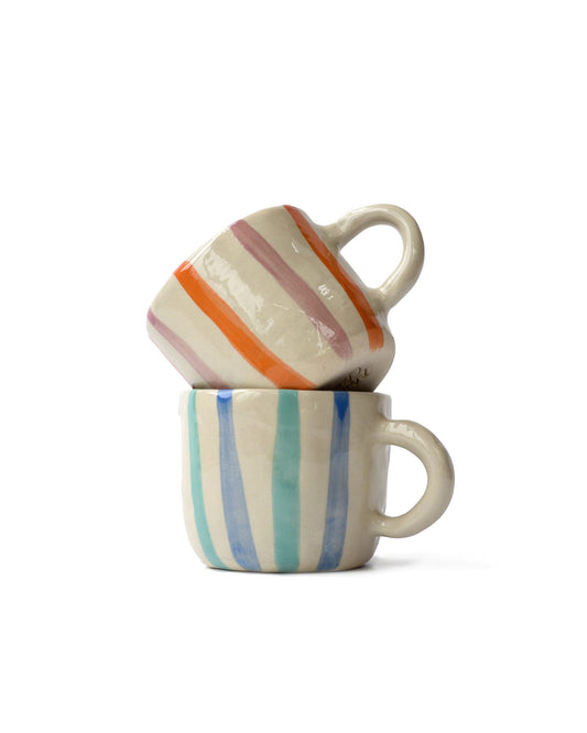 Becher RAYURES blau-grün gestreift Bild 2