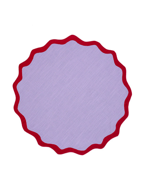 Tischset VAGUE flieder & rot Bild 2
