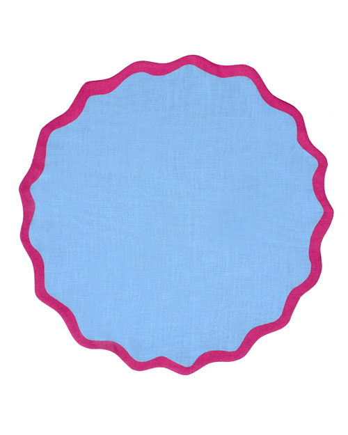 Tischset VAGUE hellblau & rosa Bild 2