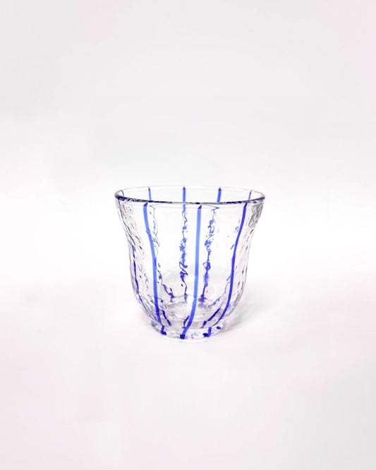 Glas Stripes mare blue Bild 2