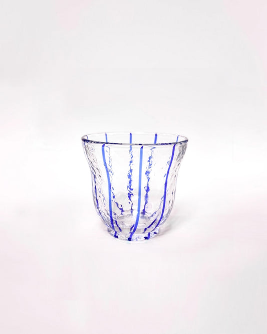 Glas Stripes mare blue Bild 2