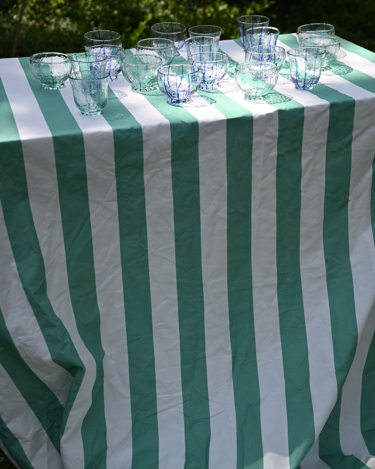 Glas Stripes mare blue Bild 3