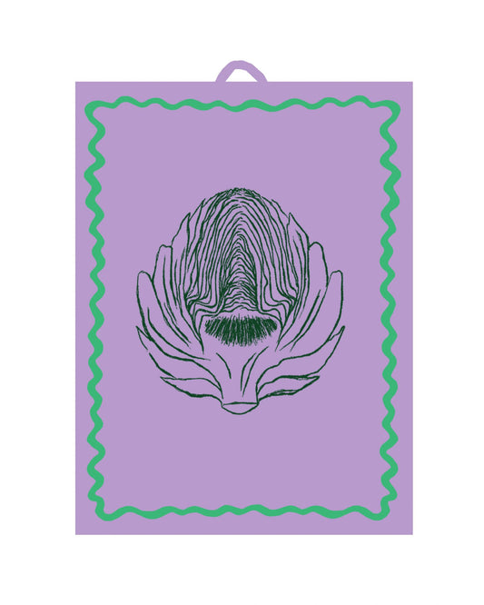 Geschirrtuch L'ARTICHAUT flieder & dunkelgrün Bild 2