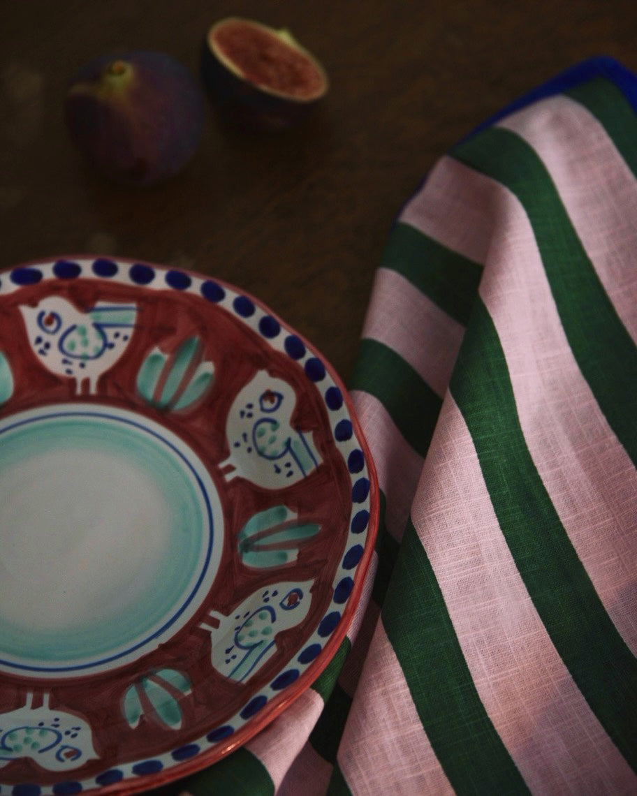 Serviette, 2er MARINIÈTTE rosa & grün Bild 3