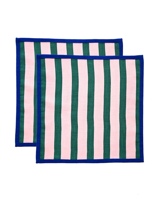 Serviette, 2er MARINIÈTTE rosa & grün Bild 2