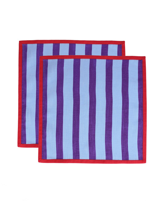 Serviette, 2er MARINIÈTTE hellblau & violett Bild 2