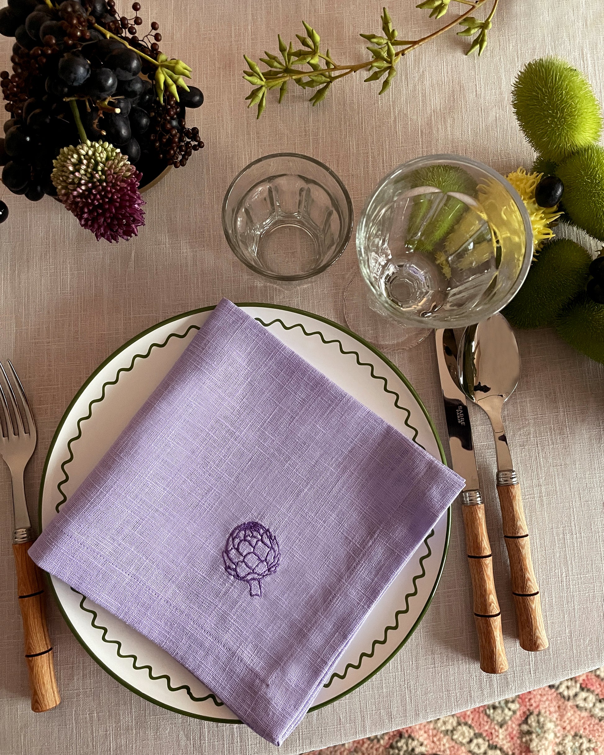 Serviette, 2er ARTICHAUT flieder & violett Bild 1