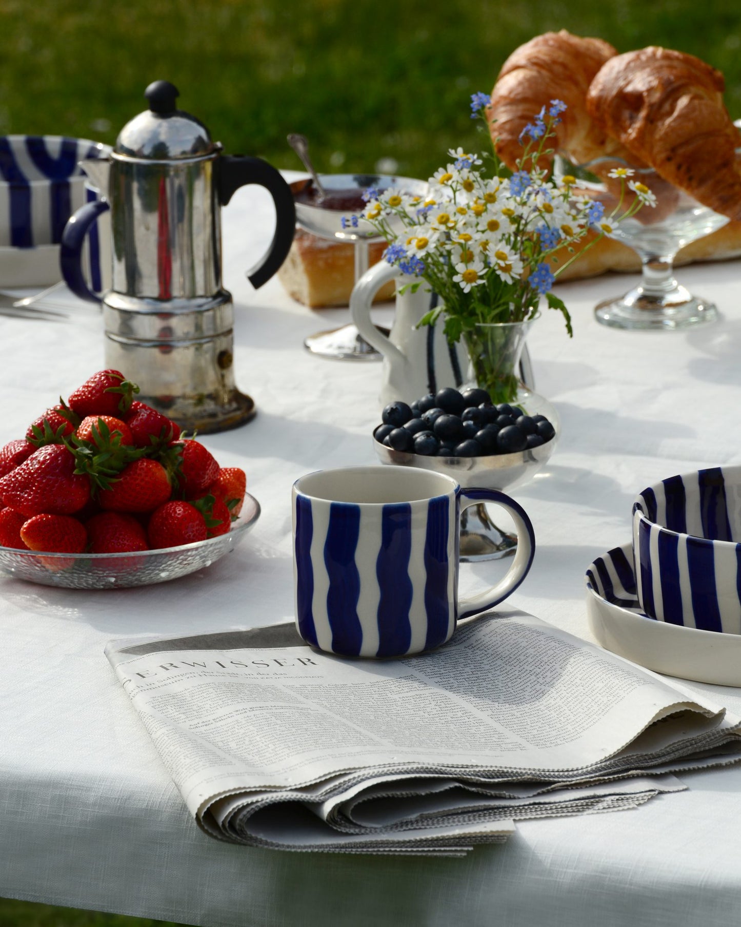 Becher STRIPES mare blue Bild 1