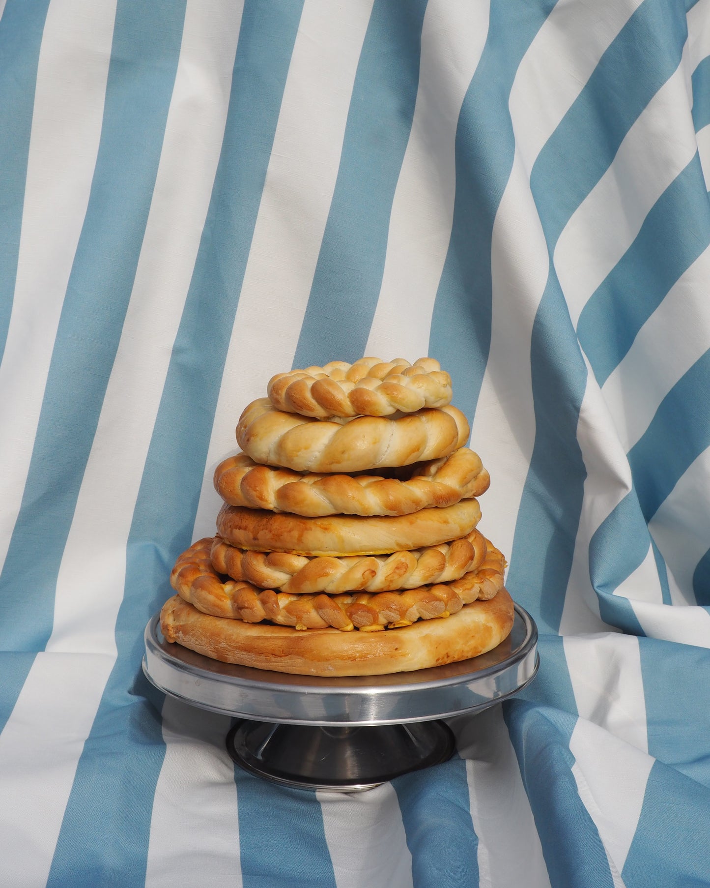 Tischdecke BIG STRIPES blau Bild 3