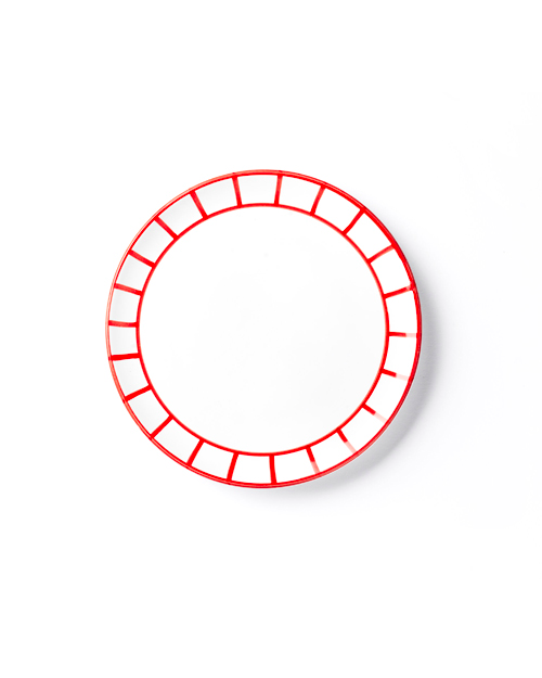 Teller LUNCH FENCE rot Bild 2