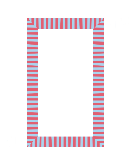 Tischdecke RAYURES AU DÎNER weiß, hellblau & rosa Bild 2