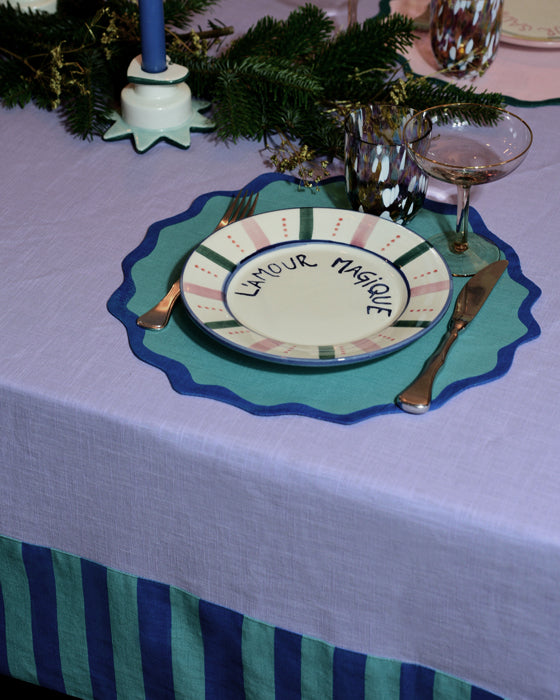 Tischdecke LILA AU DÎNER flieder, türkis & blau Bild 1