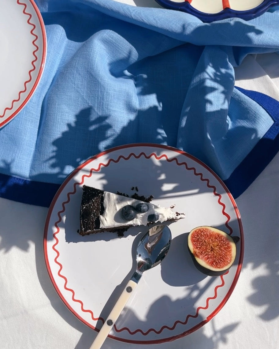 Serviette, 2er BINIOU hellblau & azur Bild 1