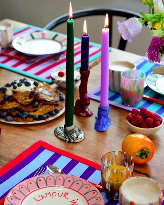 Kerzen HAND-DIPPED CANDLES 4er Set, 35 cm, pastel purple Bild 1