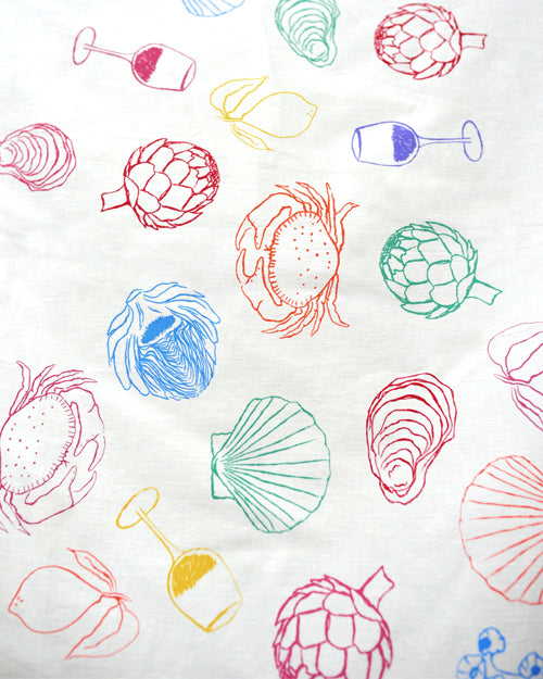 Tischdecke L'HUÎTRE ET SES AMIS weiß & multicolour Bild 4