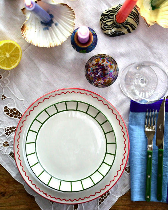 Teller DINNER ZIGZAG rot Bild 1