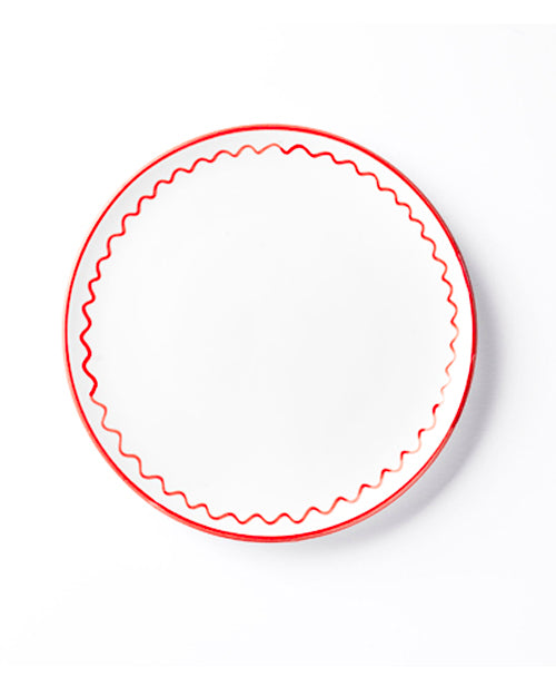 Teller DINNER ZIGZAG rot Bild 2