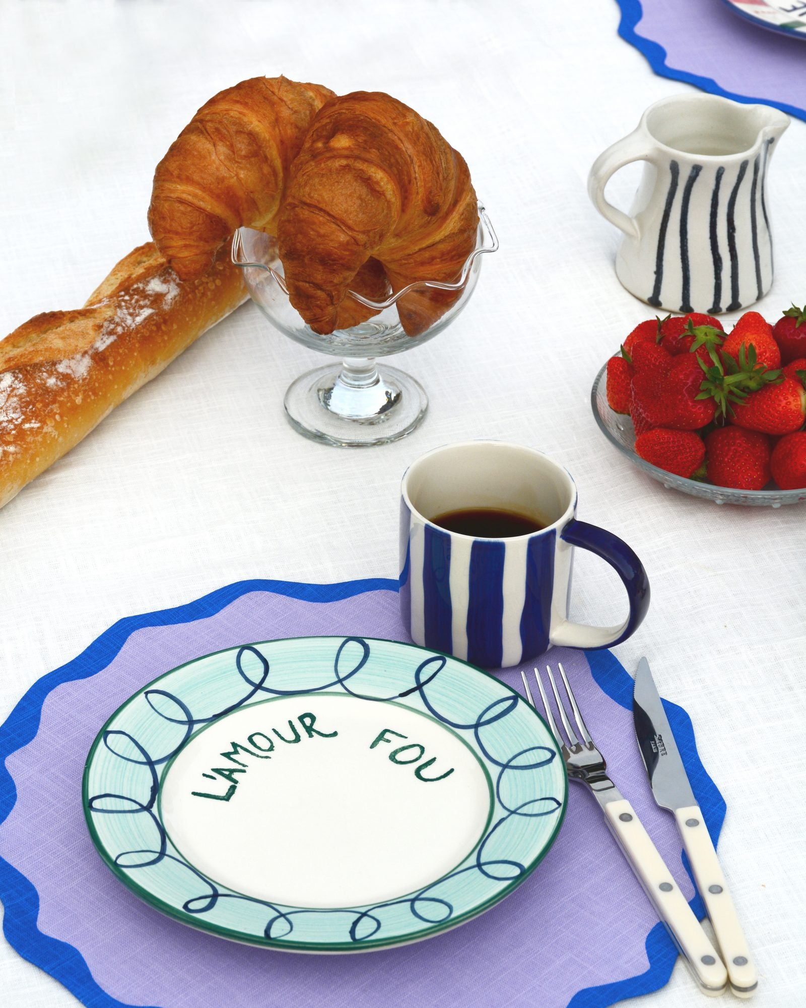 Tischset VAGUE flieder & blau Bild 1