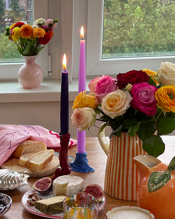 Kerzen HAND-DIPPED CANDLES 4er Set, 20 cm, antique blue Bild 1