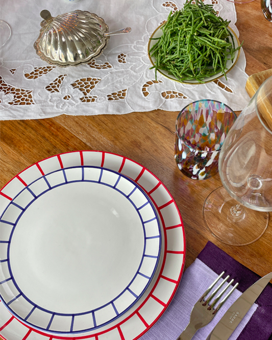 Teller LUNCH FENCE blau Bild 1