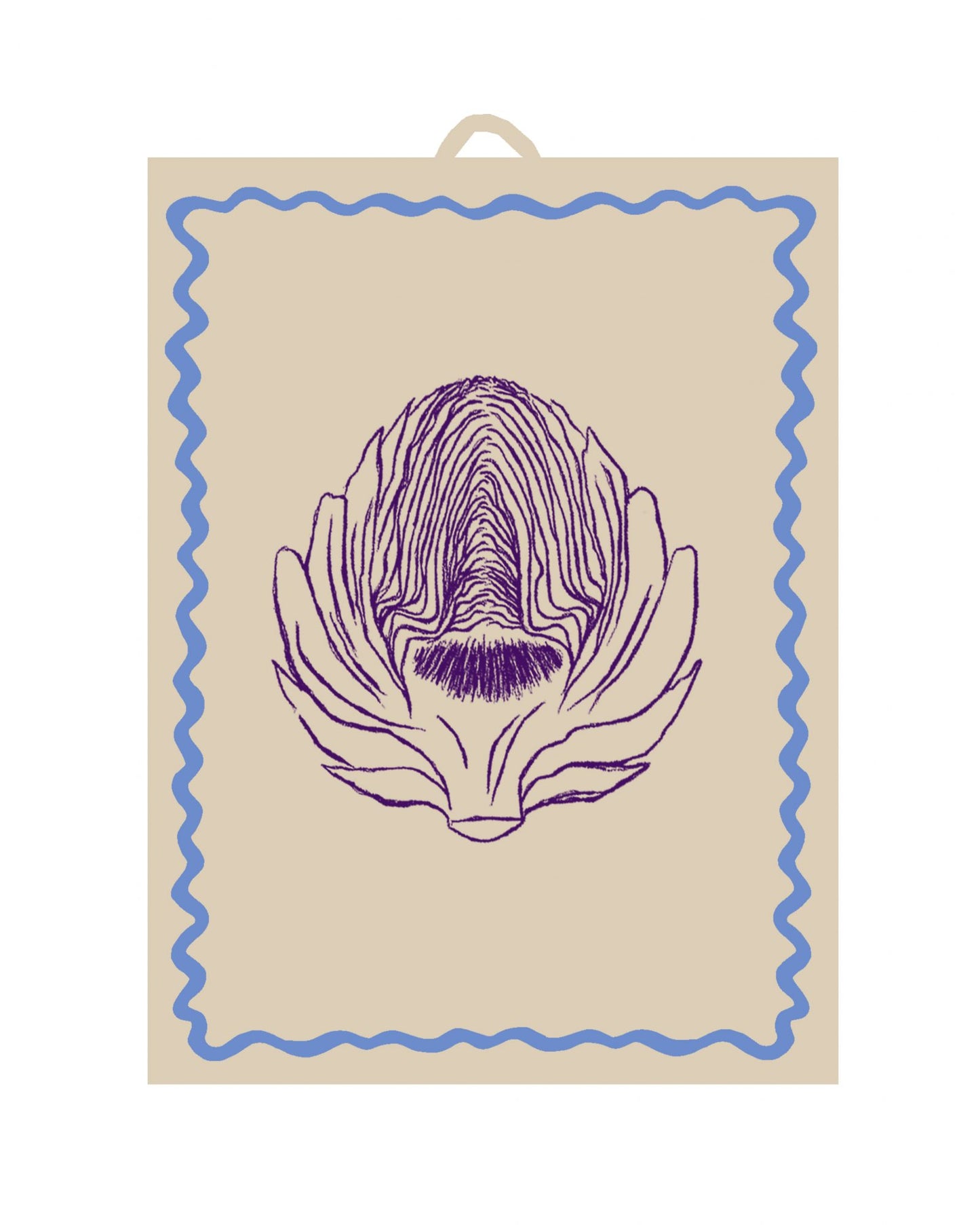 Geschirrtuch L'ARTICHAUT beige & violett Bild 2