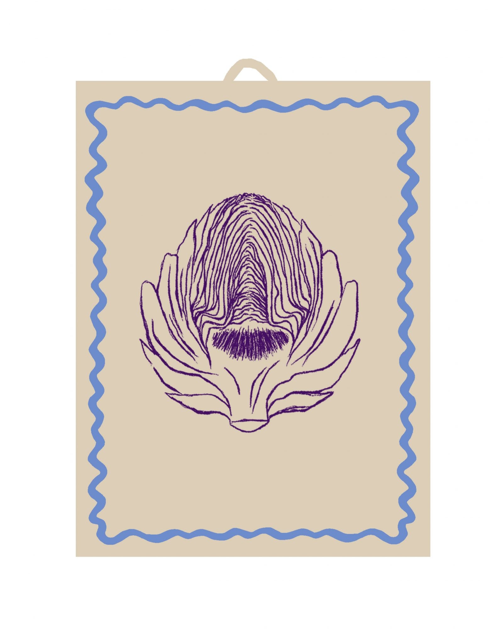 Geschirrtuch L'ARTICHAUT beige & violett Bild 2