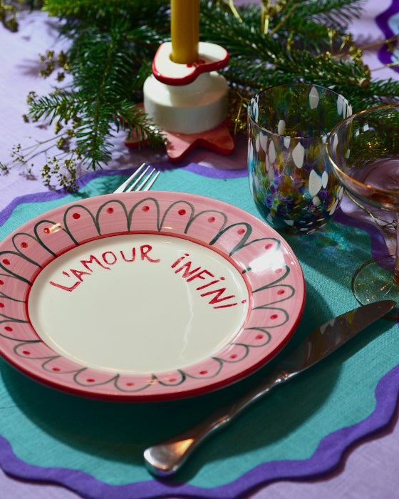 Tischset VAGUE türkis & lila Bild 1