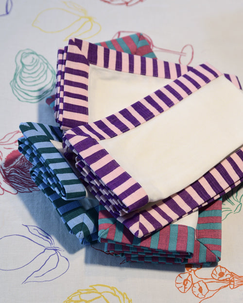 Serviette, 2er MARÉE rosa & violett Bild 2