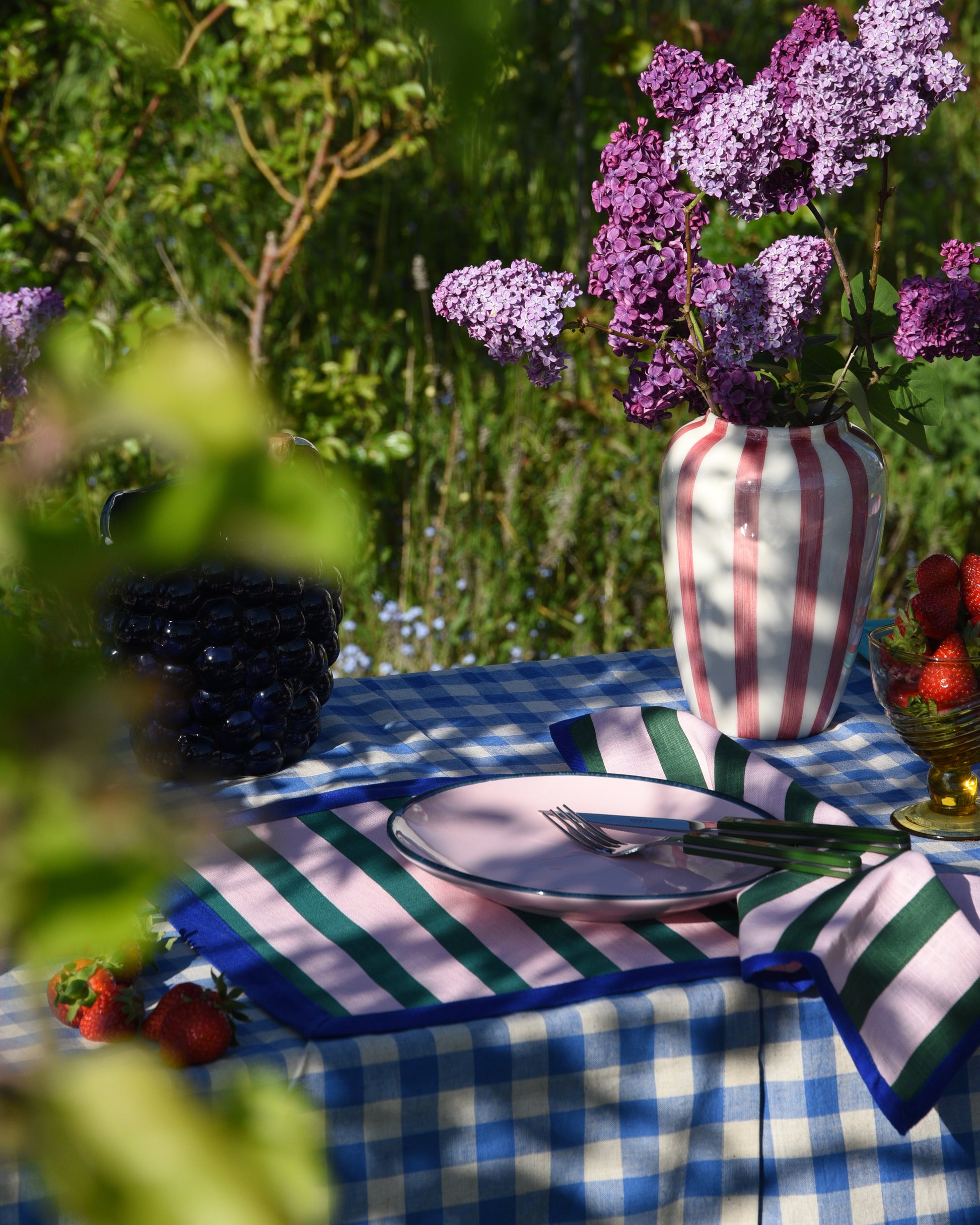 Tischset MARINIÈRE rosa & grün Bild 3