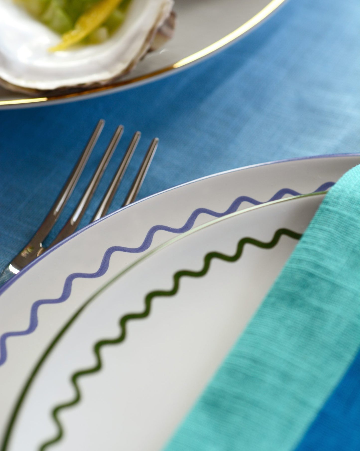 Teller DINNER ZIGZAG blau Bild 2