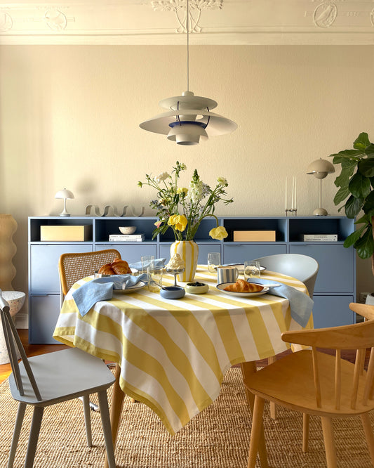 Tischdecke BIG STRIPES SQUARE gelb Bild 1