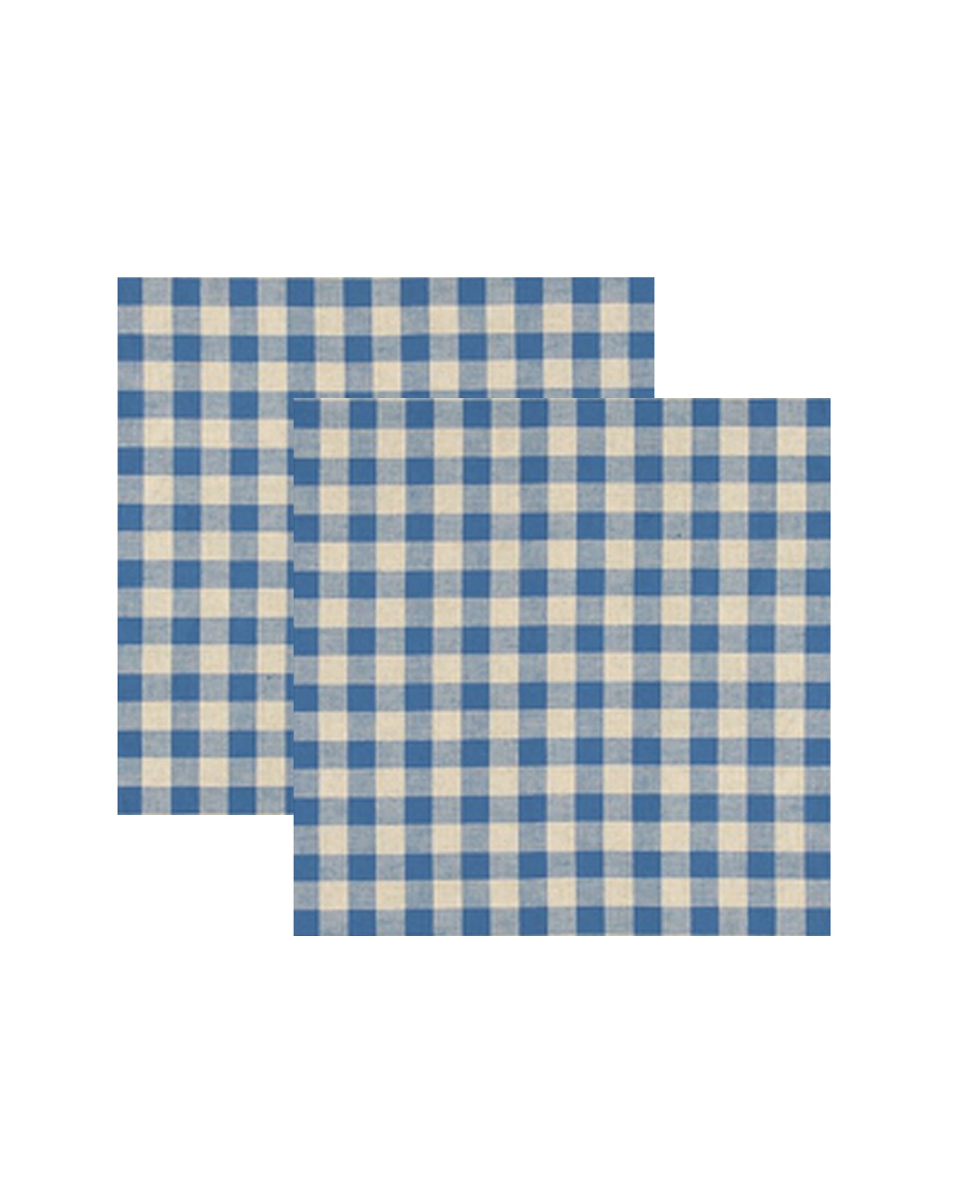 Serviette, 2er VICHY BLEU cremeweiß & blau Bild 2