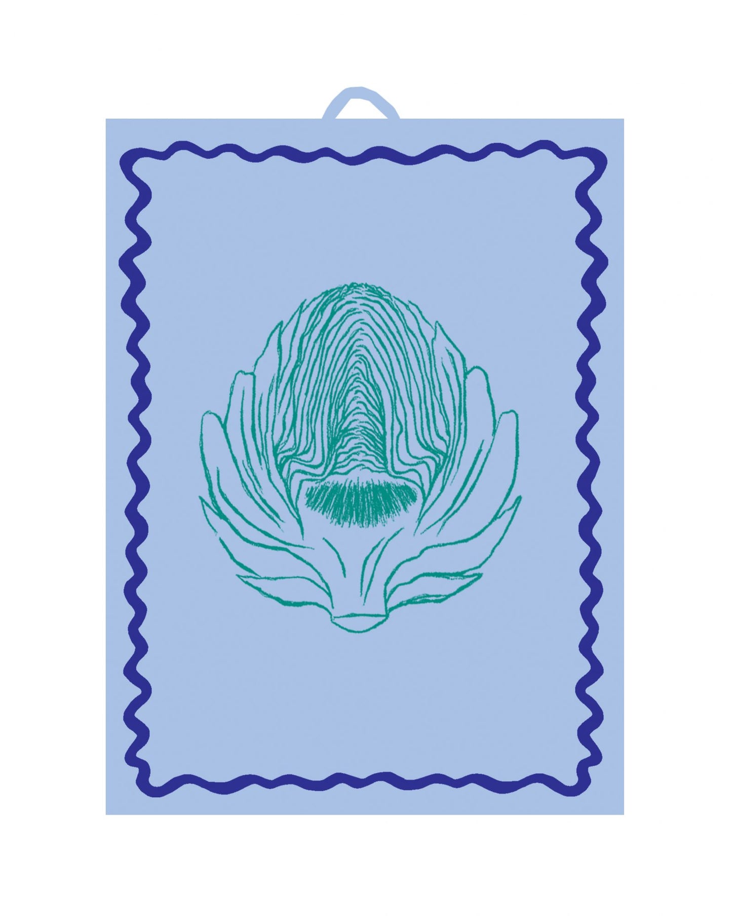 Geschirrtuch L'ARTICHAUT hellblau & mint Bild 1