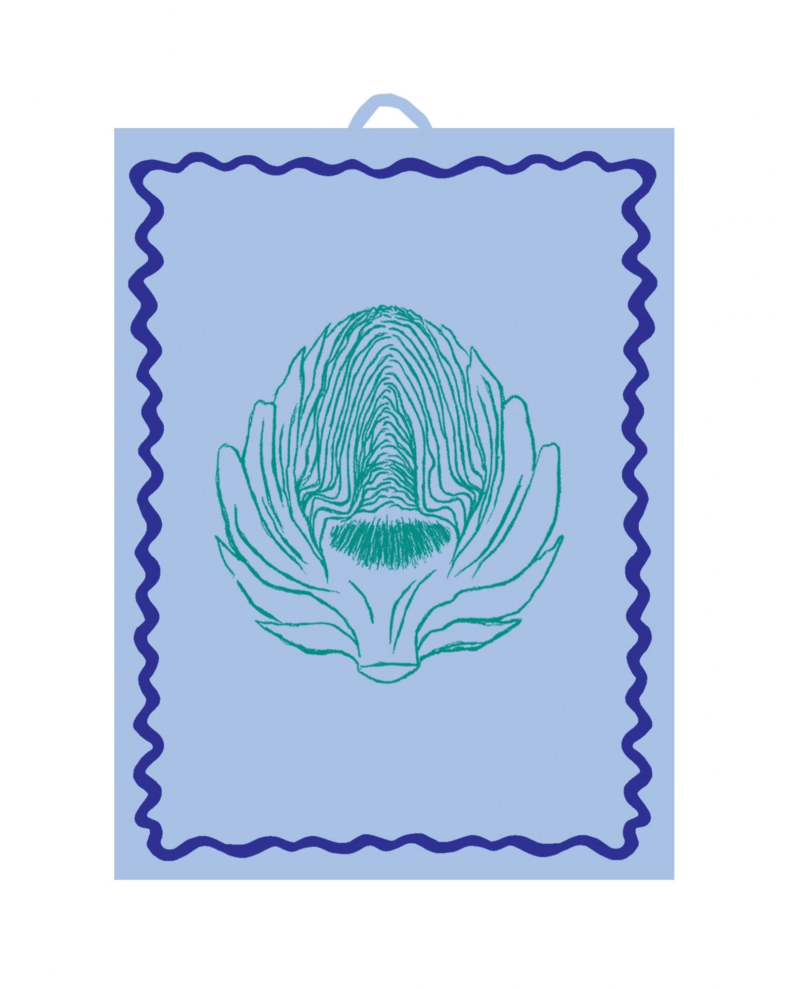 Geschirrtuch L'ARTICHAUT hellblau & mint Bild 1