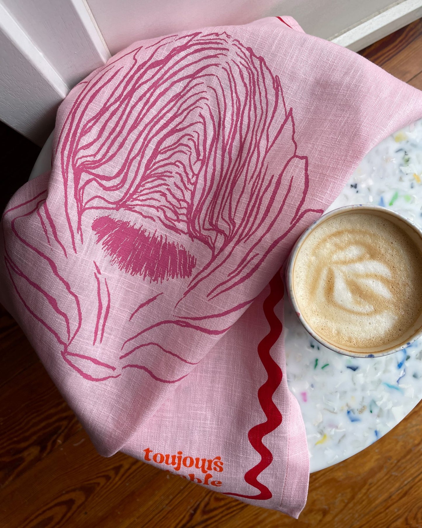 Geschirrtuch L'ARTICHAUT rosa & pink Bild 1