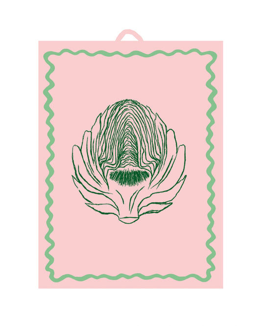 Geschirrtuch L'ARTICHAUT rosa & grün Bild 1